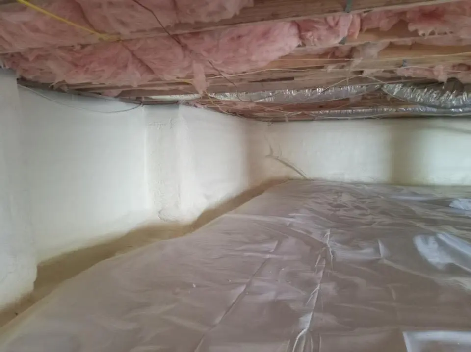 Crawl space encapsulation with closed-cell spray foam for Attic Insulation in Lower Pottsgrove